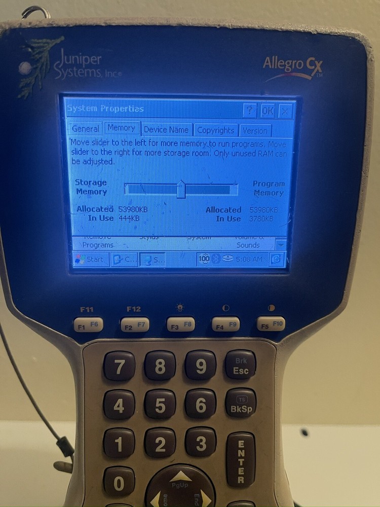 Juniper Systems Allegro CX Handheld Data Collector "Color Screen"