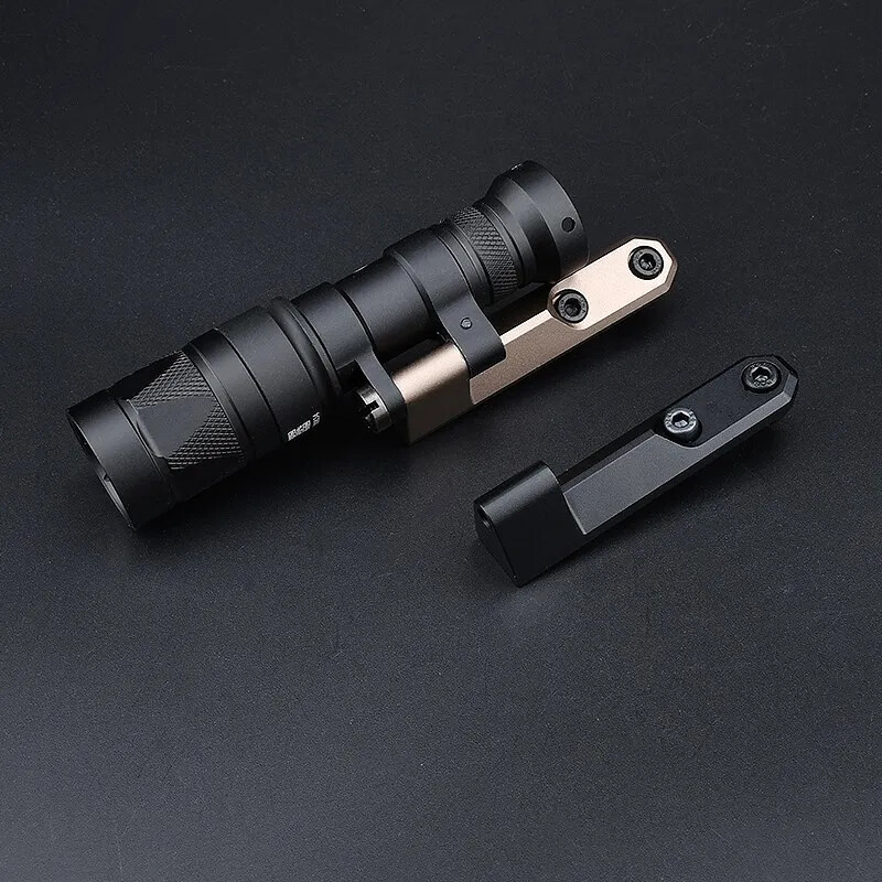 Tactical Mlok & Keymod Metal Base Mount For M640 M340 Airsoft Flashlight Base