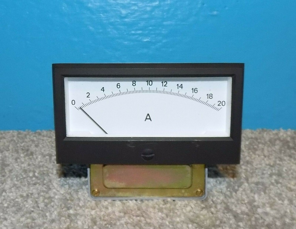 Sifam 0-20 DC Amps Panel Meter 3.5" x 2" England *