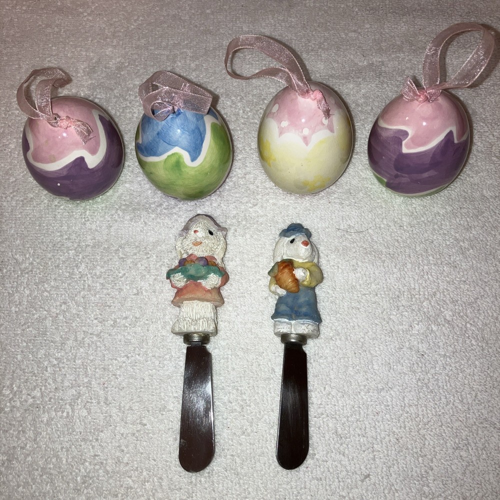 Hanging Easter Eggs & Easter Cheese Spreaders