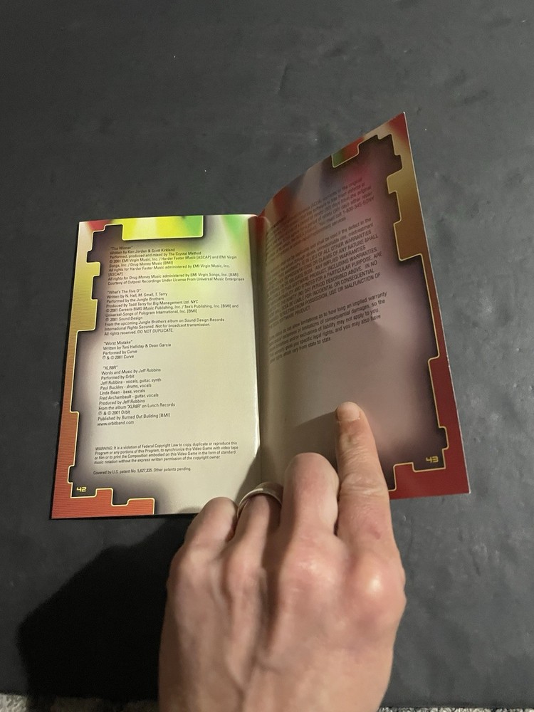 Frequency ps2 Manual only
