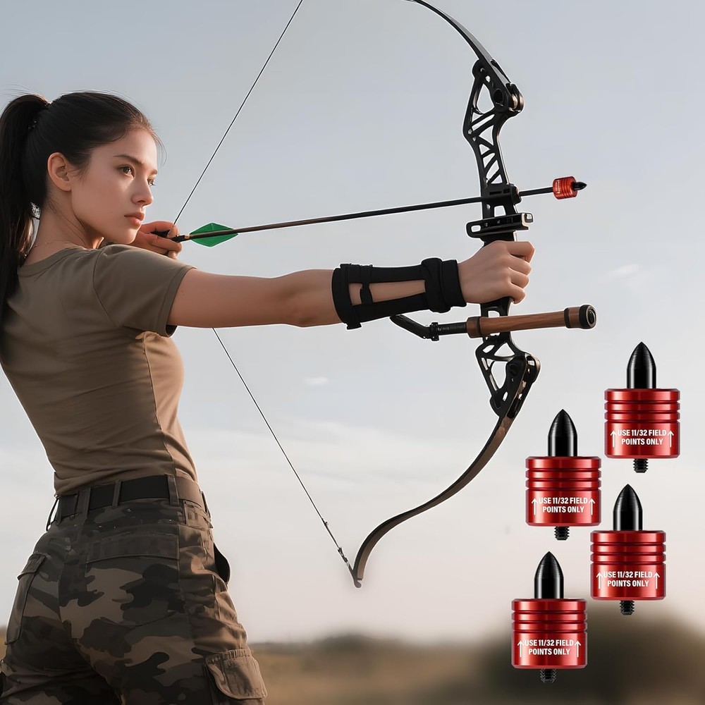 Crossbow Bolt Decocking Heads,Decocking Point Accessories Red-4pcs