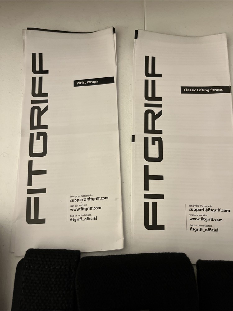 Fitgriff Lifting Strap And Wrist Wrap Bundle Black