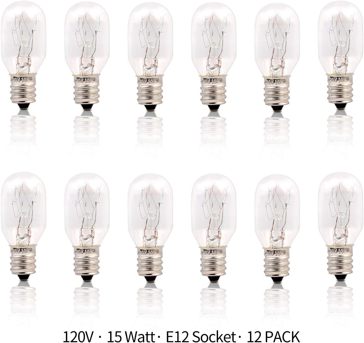 Betus 12Pcs Original Replacement Long Lasting 15 Watt Warm White Salt Lamp Bulb