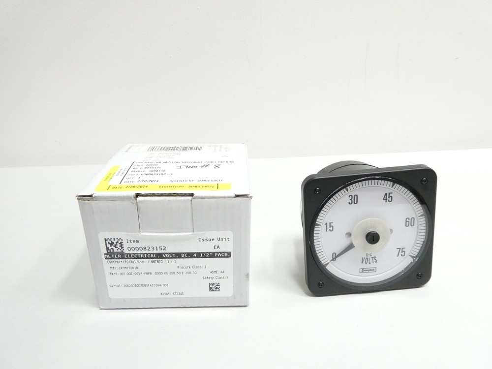 Crompton 007-05VA-PBPB Voltmeter 0-75v-dc
