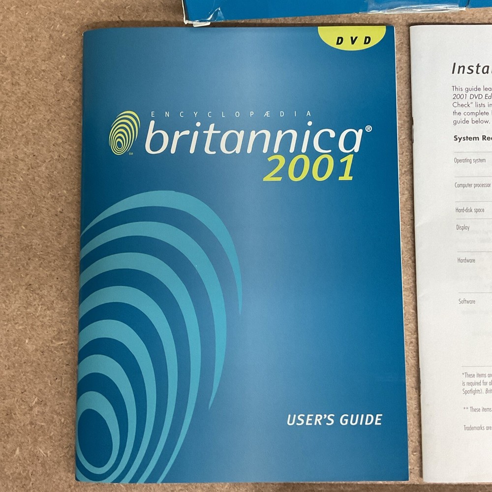 Encyclopedia Britannia 2001 DVD Big Box PC