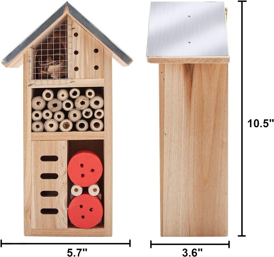 CARTMAN 3 Floor Hanging Insect House for Gardens, Bee, Butterfly, Ladybirds, Bug