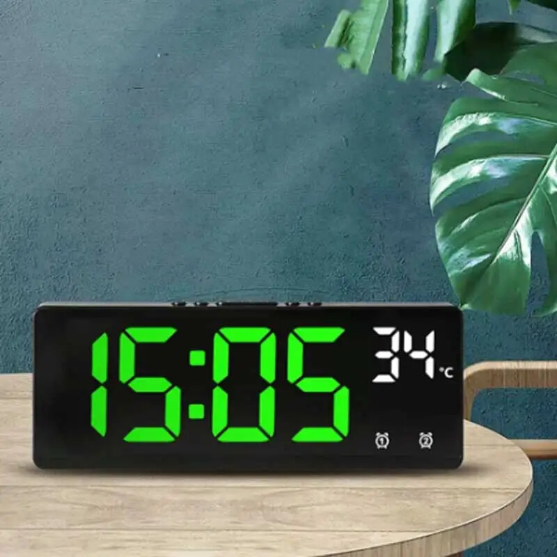 Multifunction Electronic Clock Simple Large Screen Clock Multi Group Alarm Clock