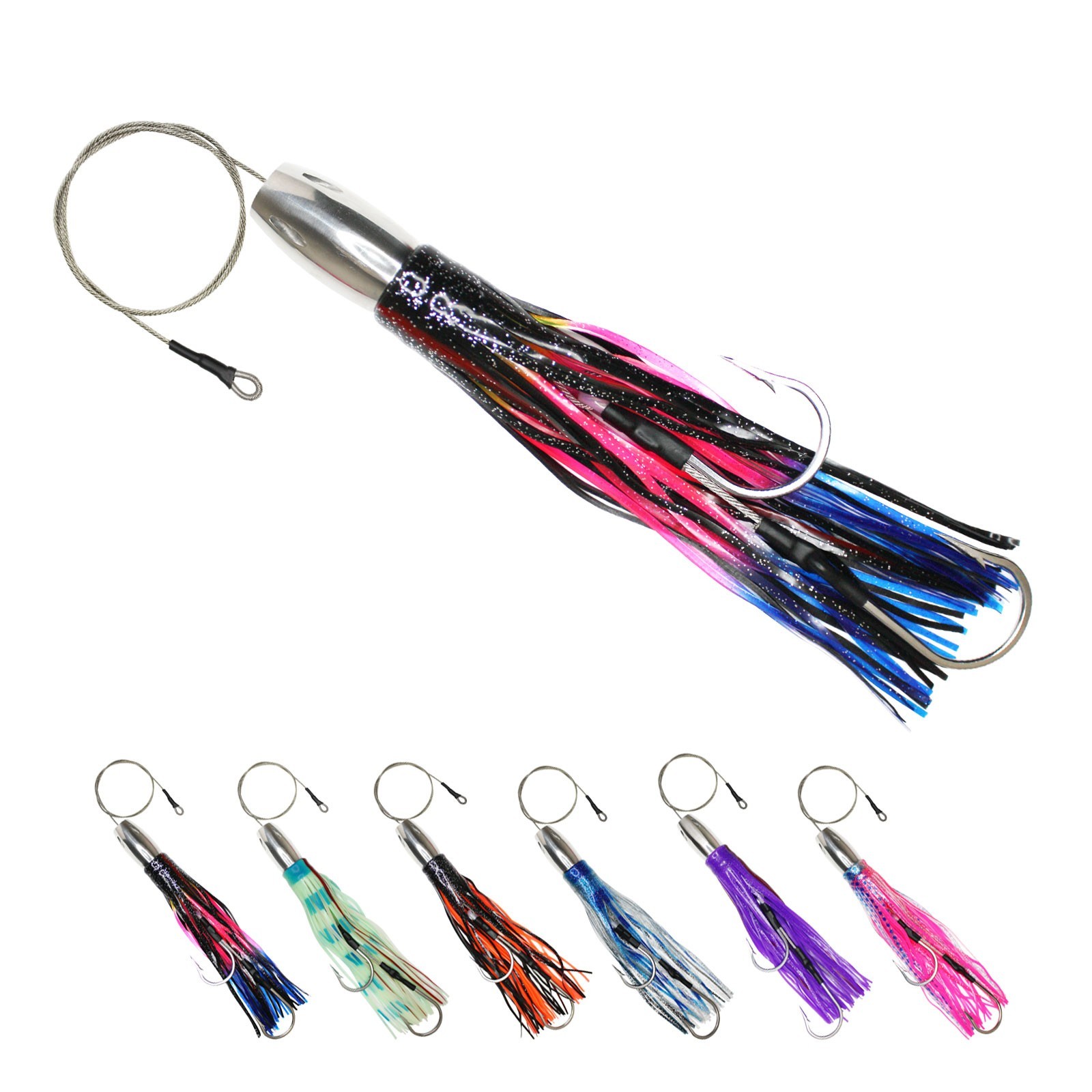 VIKETECH 12'' Stainless Saltwater Fishing Trolling Lure Marlin Tuna Mahi Mahi