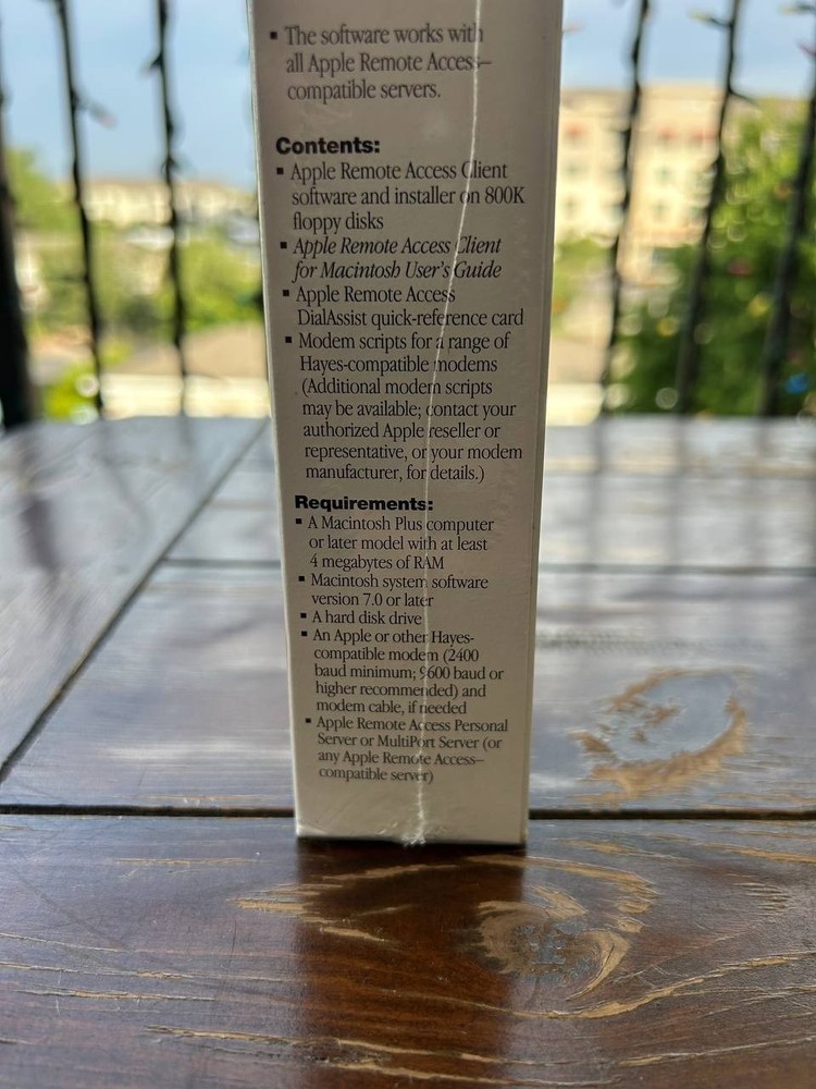 Vintage Apple Remote Access Server Network Software For Macintosh. 1993 year