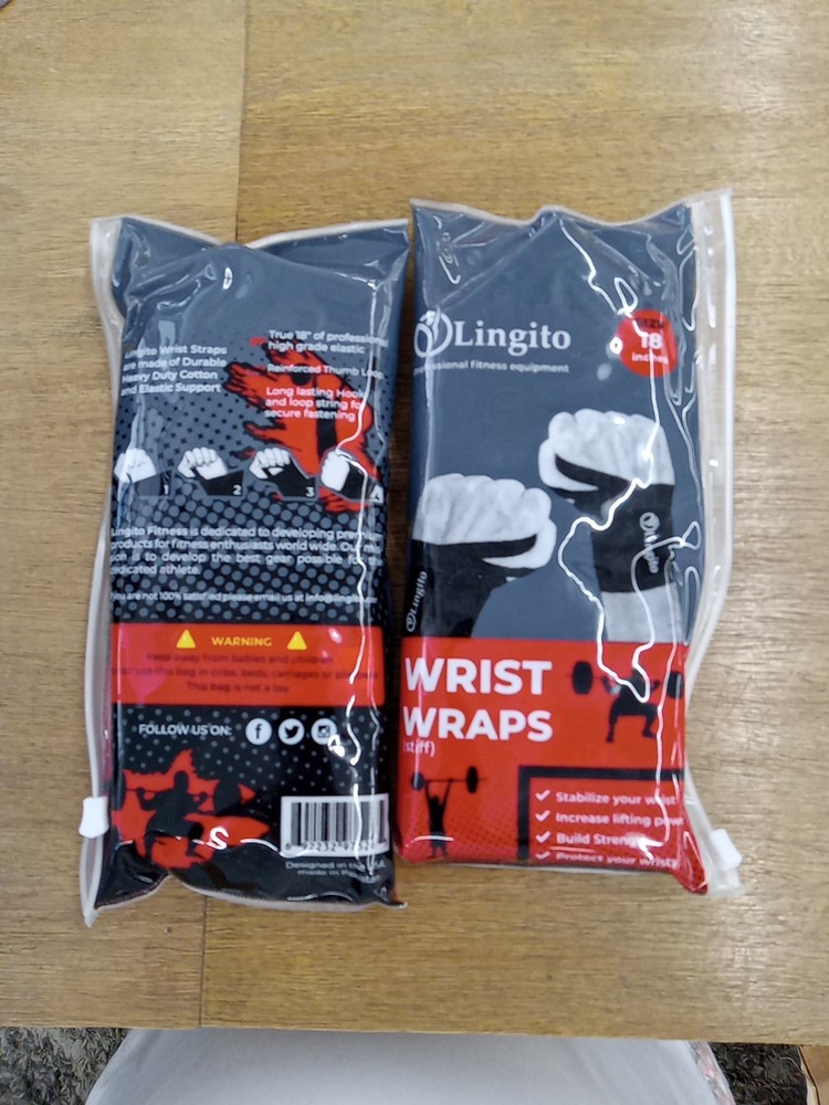 Lingito Wrist Wraps For Work Out Weight Lifting Bundle (2)