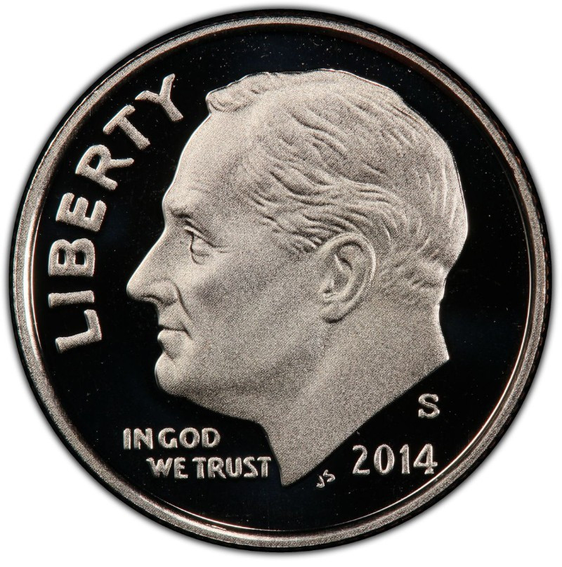 2014-S Clad Proof Roosevelt Dime 10C