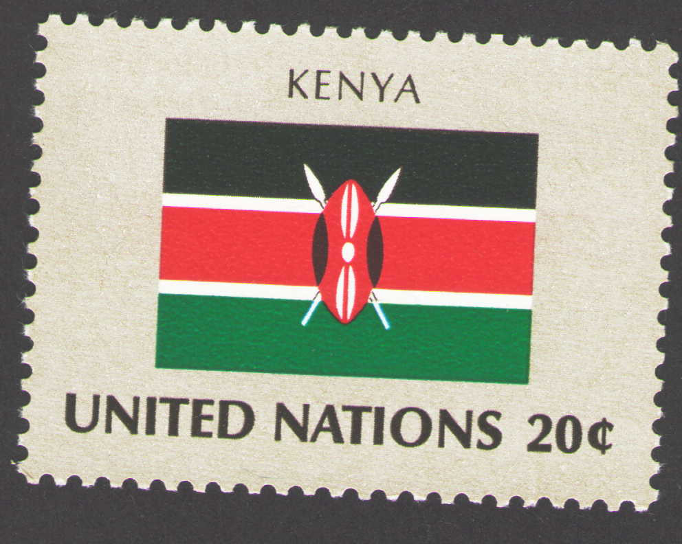 UN. 406. 20c. Flag of Kenya. Mint. NH. 1983
