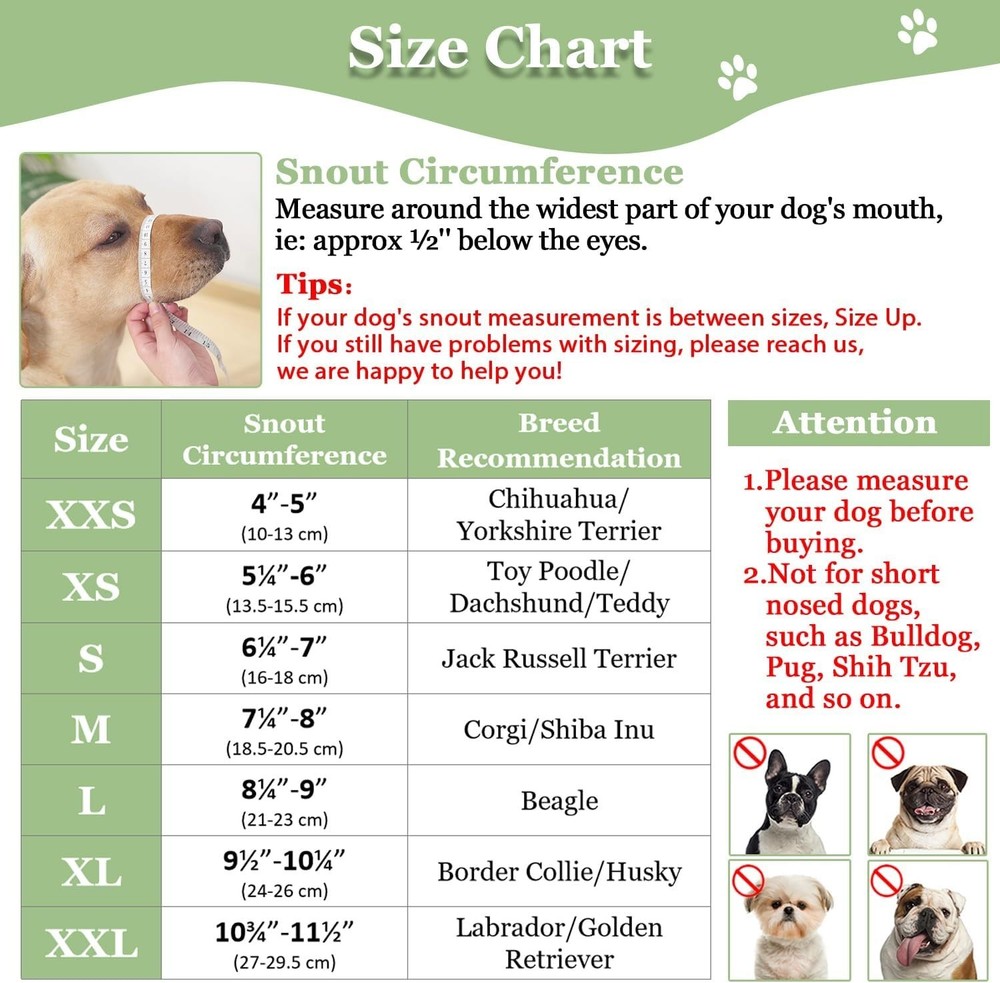 Gray Mesh Dog Muzzle for Small Dogs - Size Medium - NIP