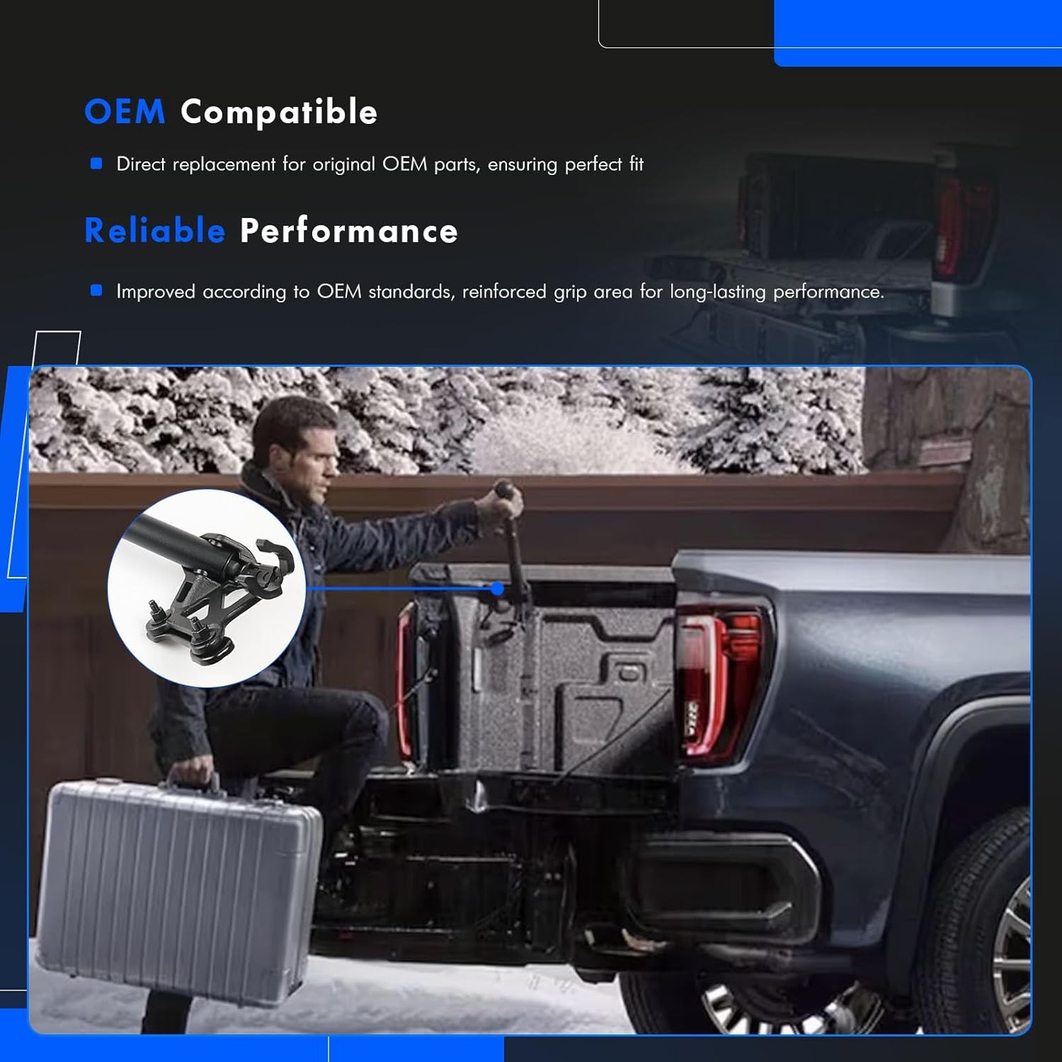 Tailgate Assist Step Handle Bracket for 2019-2026 Silverado Sierra HD