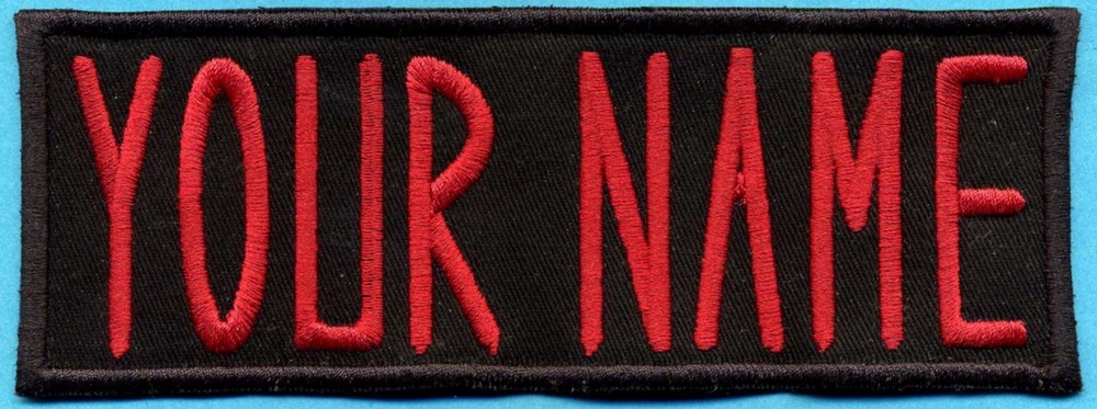 Custom Ghostbusters 1 Name Tag Patch with a male/HOOK backing - "YOUR NAME"