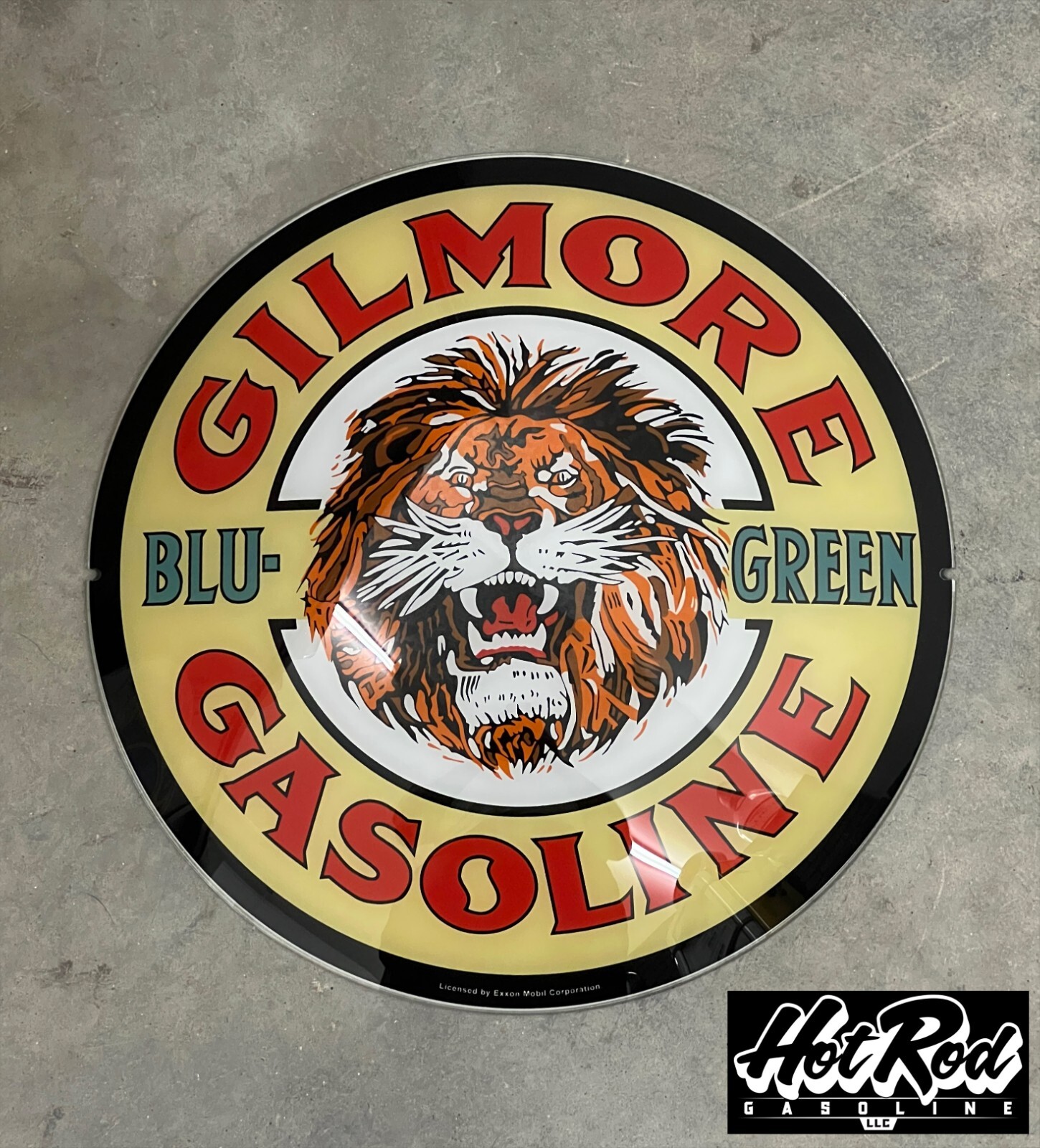 GILMORE BLU-GREEN Reproduction 13.5" Gas Pump Globe Face / Lens