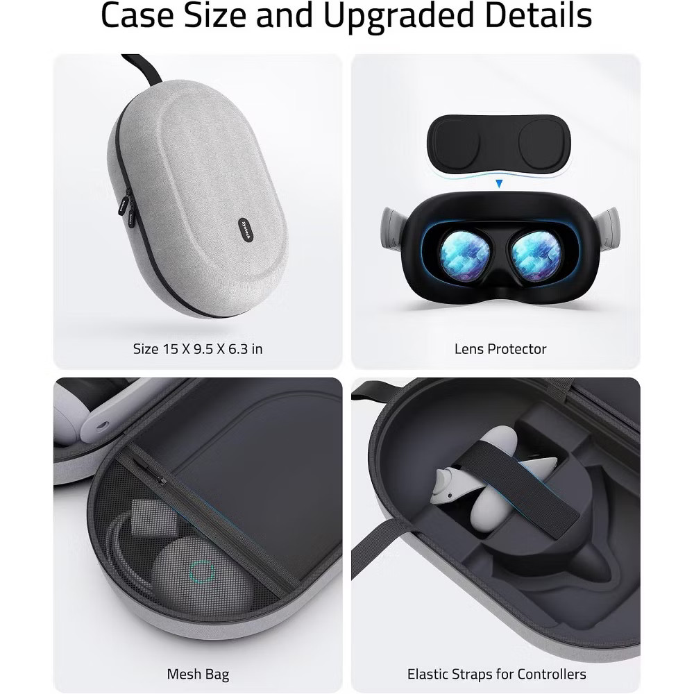 Syntech Large Hard Carrying Case Compatible with Meta Quest 3S/Oculus