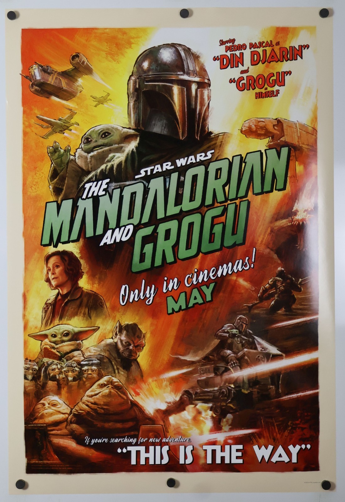 The Mandalorian and Grogu original DS movie poster D/S 27x40 2026 Adv INTL