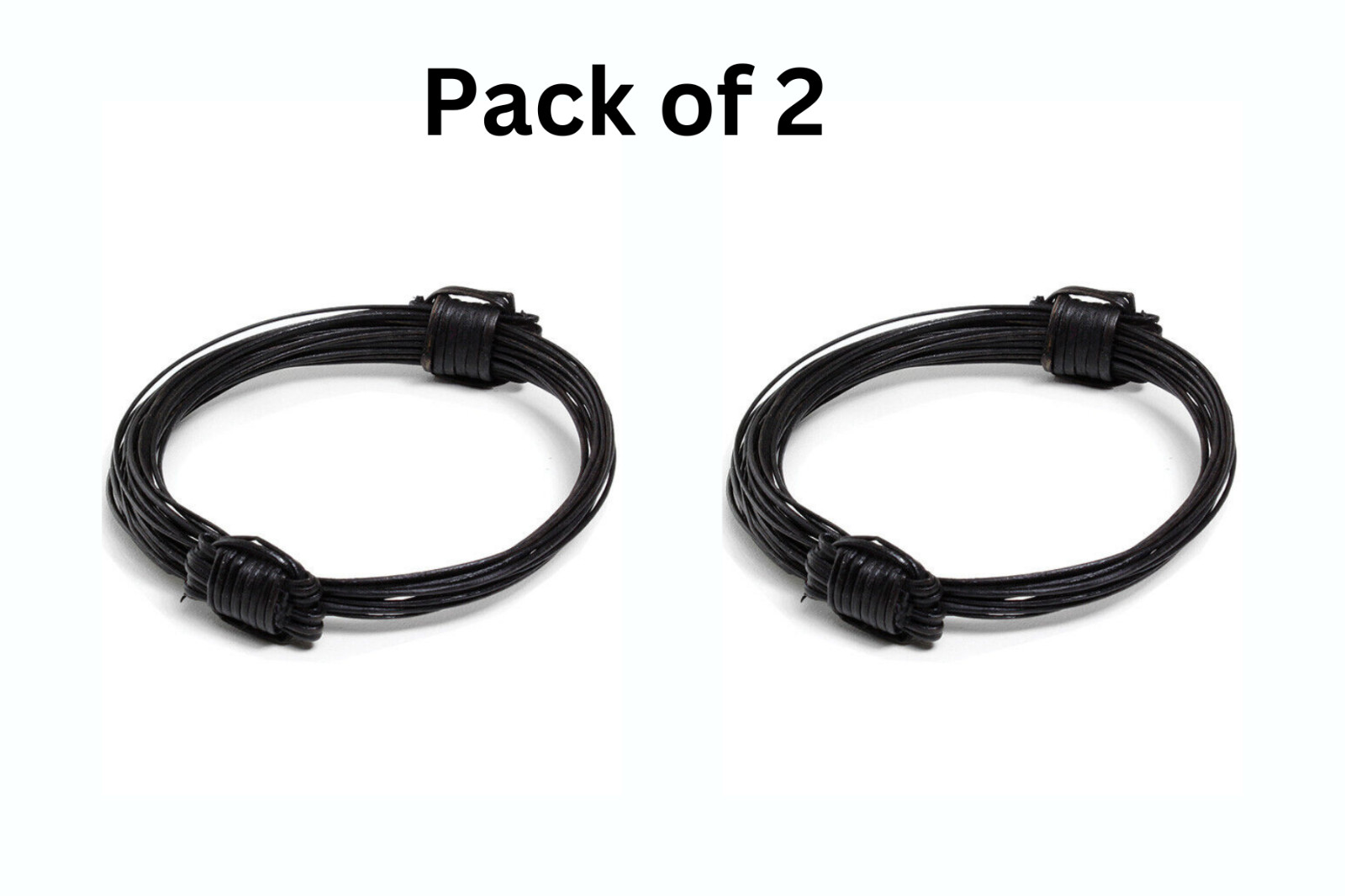 Bracelet African Plant Fiber Faux Elephant Hair Unisex Black Kenya (Pack of 2)