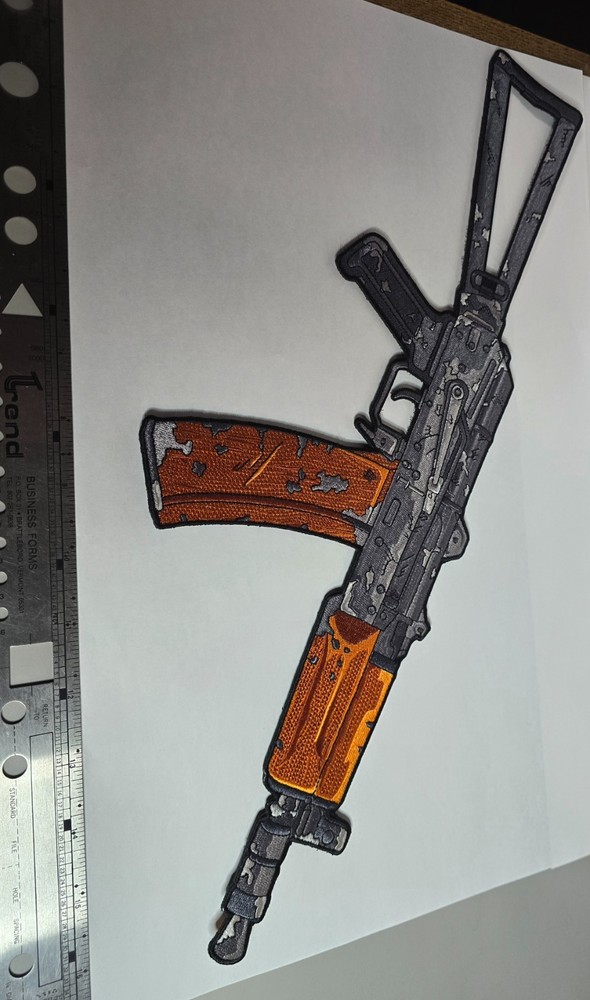 Tactical morale patch custom embroidered - RARE - 18" AK47 morale patch