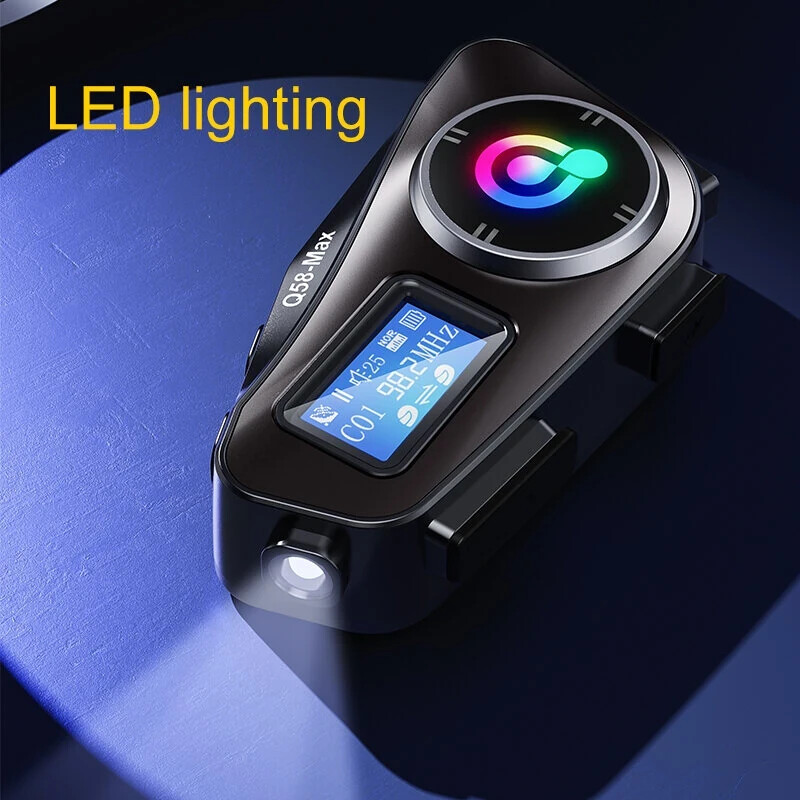 Q58MAX Motorcycle Helmet Mixing Intercom Helmet Bluetooth Headset LCD Display