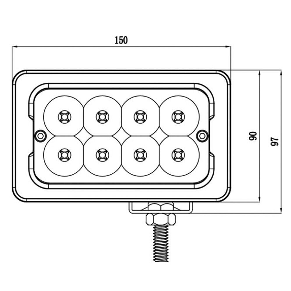 For Case IH 7210,7220,7230,7240,7250 Complete LED Work Light Upgrade Kit