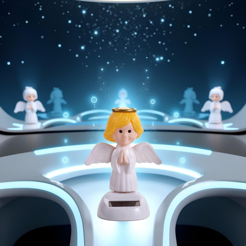 White Solar Powered Dancing,Angel Solar Dancing Figures,Solar Powered Shaking...