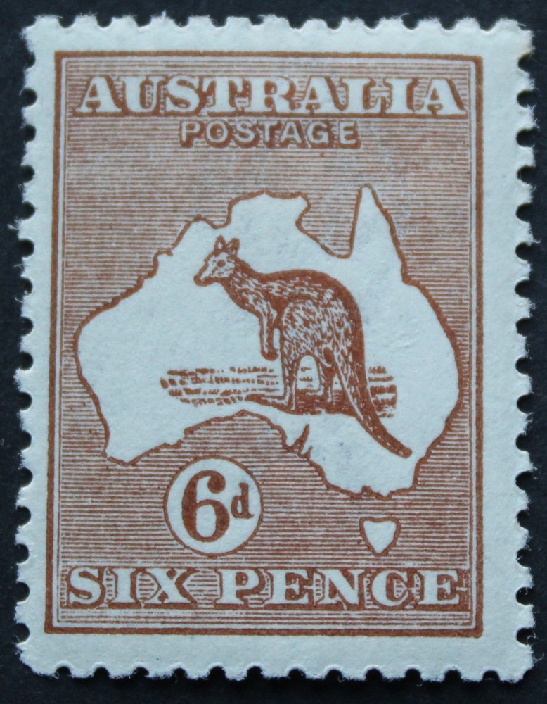 Australia 1923 Six Pence Kangaroo SG 73 mint