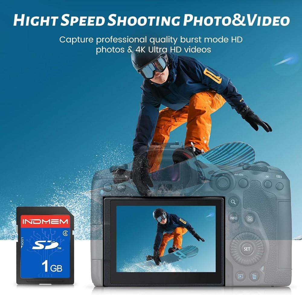 1GB Class 4 Waterproof SD Card - Reliable Memory for Cameras & Devices