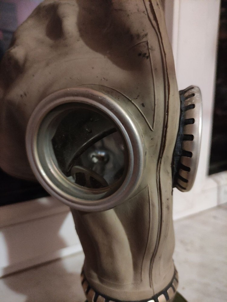 Soviet russian Gas mask Grey rubber