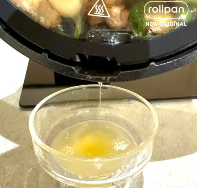 rollkitchen rollpan NEW ORIGINAL Automatic Rotation Cooking Pot Camping - 4color