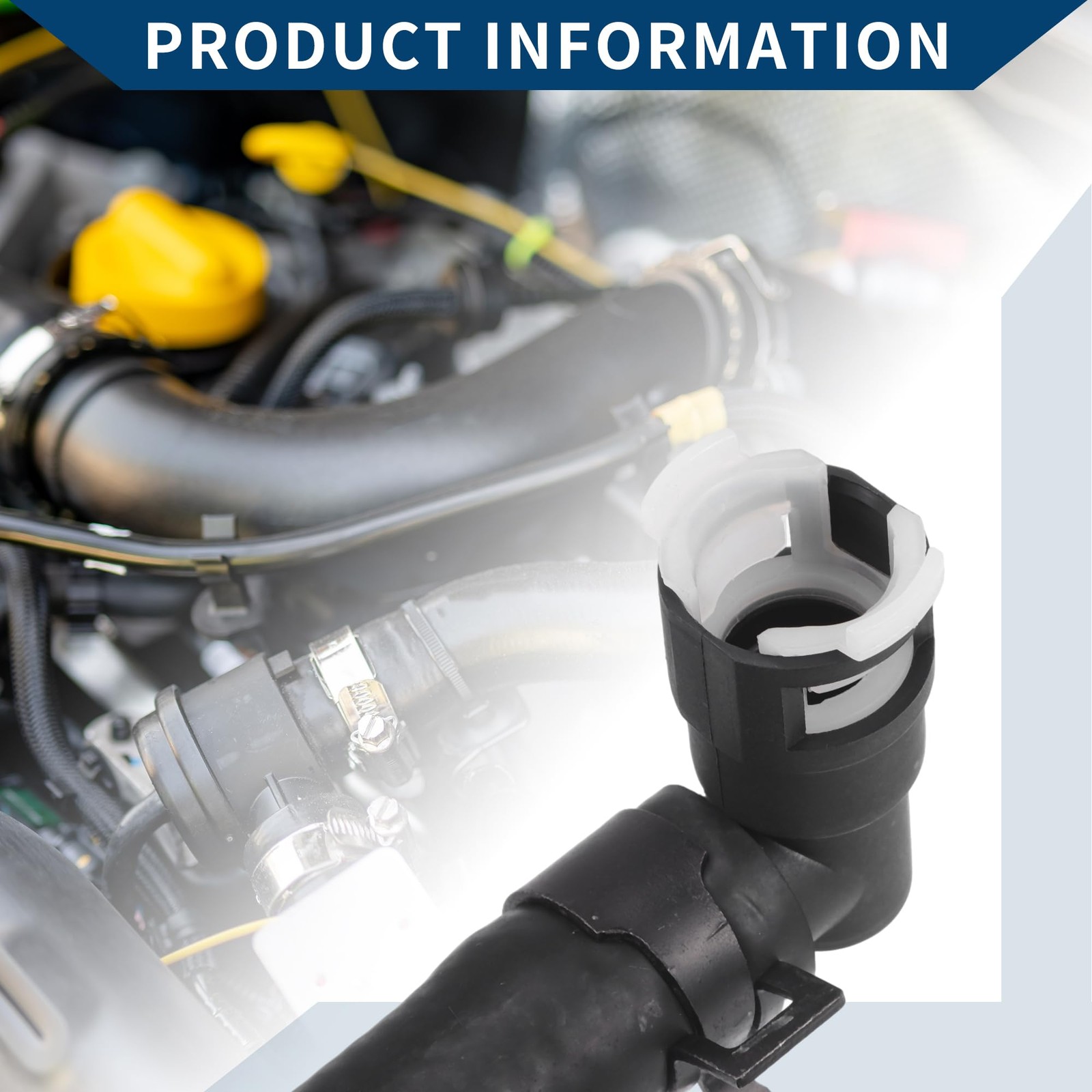 Hihaha No.52014739AG/52014739AB HVAC Heater Hose Assembly 24x14x6.5cm, Black