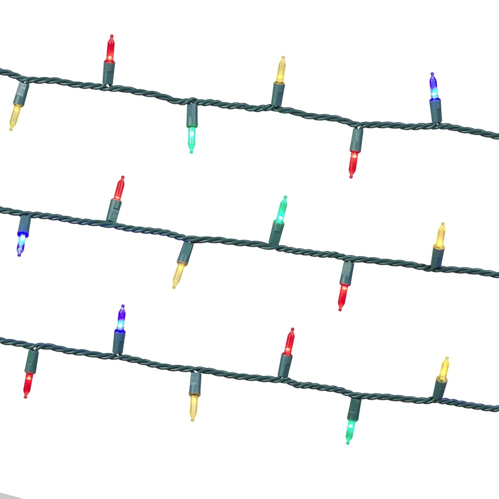 New 100-Count LED Mini Christmas String Lights, Multicolor, 19.5'