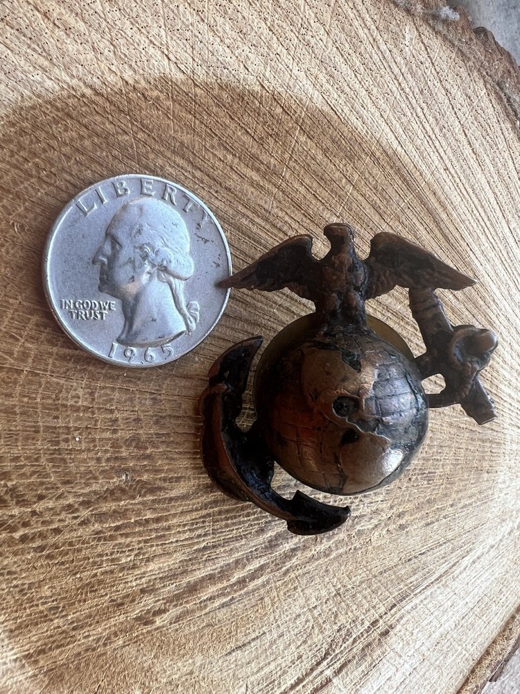 Pattern 1920 Service Enlisted Cap EGA Emblem USMC.