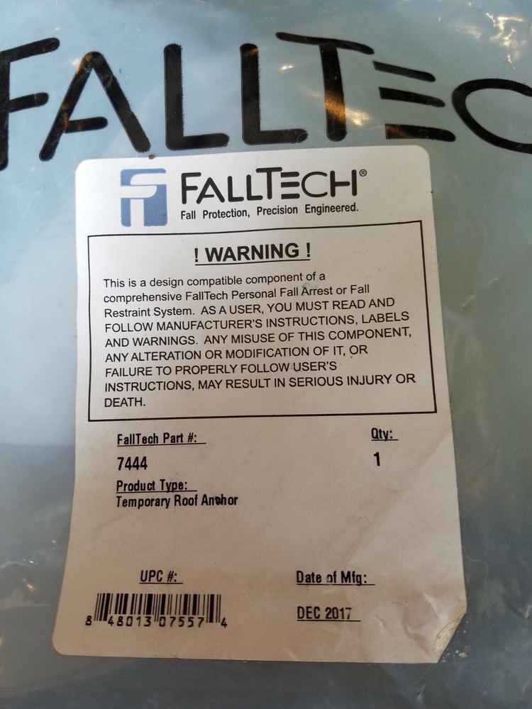 Temporary ROOF ANCHOR FallTech 7444 NEW!