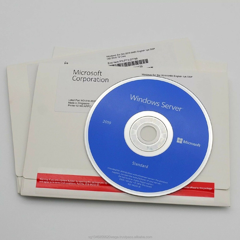 Windows SERVER Standard 2019 - 16 Core - Con DVD E Stick - ORIGINALE ! ENG