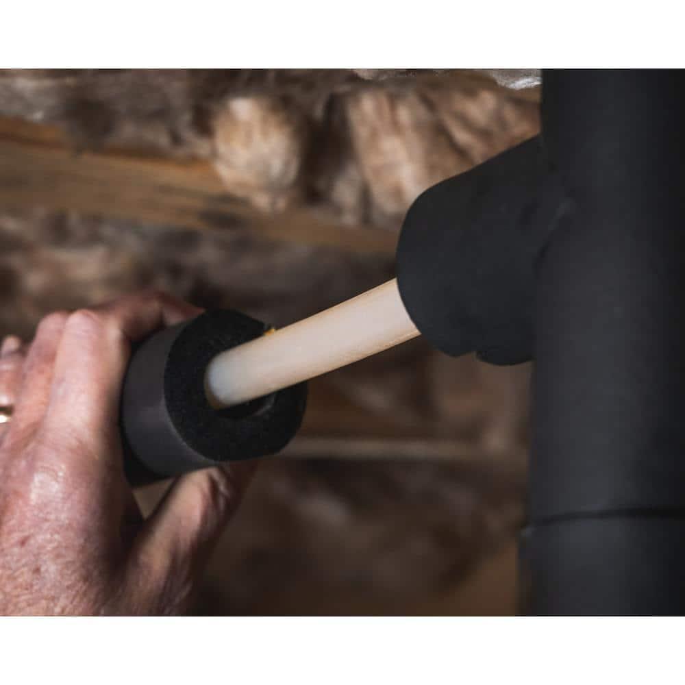 Everbilt 1/2 in. x 6 ft. Rubber Self-Seal Pipe Wrap Insulation ASTM E84
