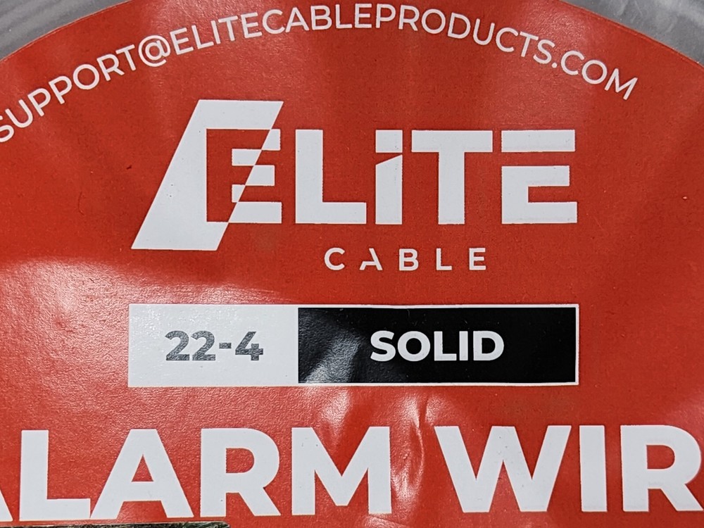 Elite Cable Products 22/4C Solid OFC Security/Alarm/Control Cable White /100ft