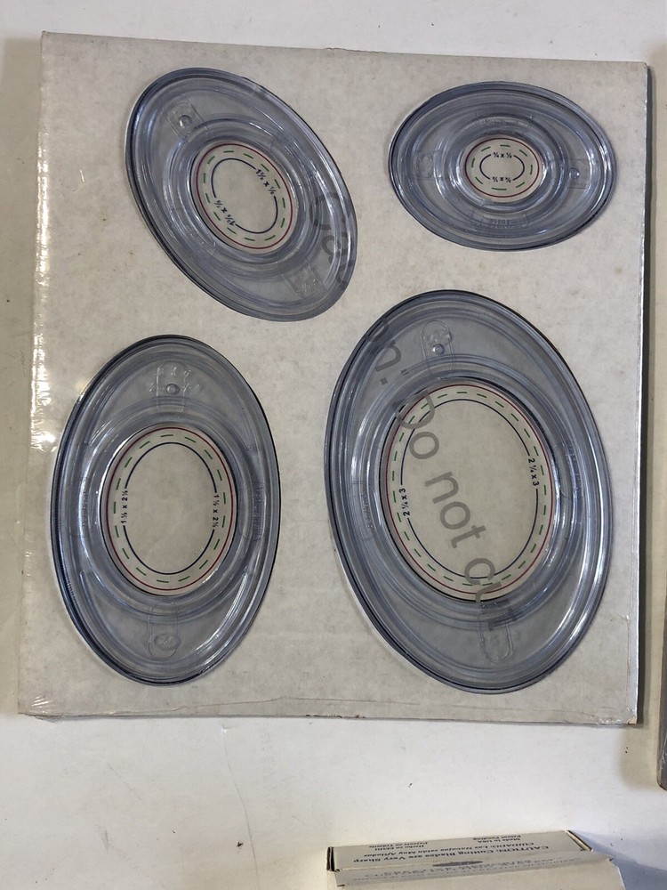 Creative Memories Lot Cutting System Mat Circle Oval Patterns 2 Blade Carts