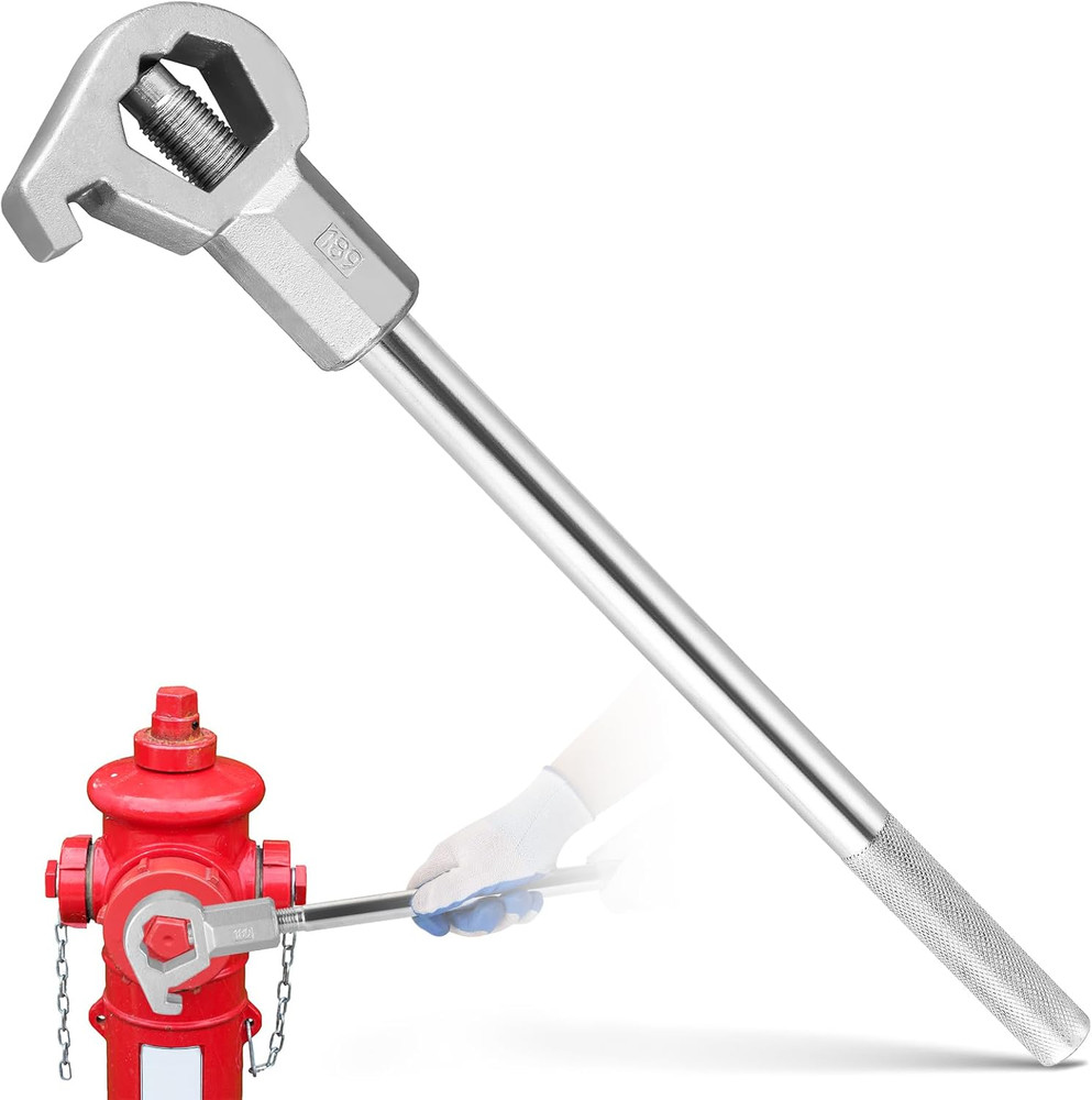 Fire Hydrant Wrench Tool, Adjustable Hydrant Spanner Fits 1-1/2" to 6" Nut Sizes