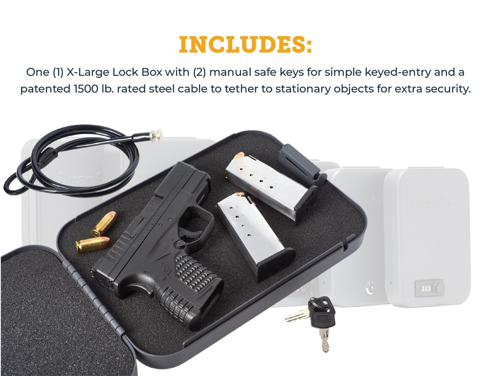 SnapSafe Keyed Lock Box - X-Large (10”x 7”x 2”)