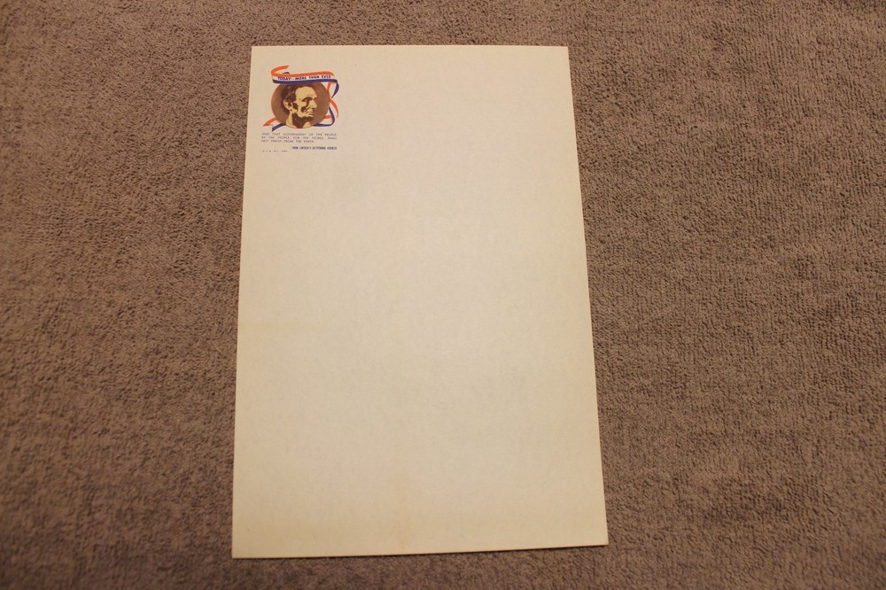 Original WW2 U.S. Home Front Patriotic Letter Head and Matching Envelope Set