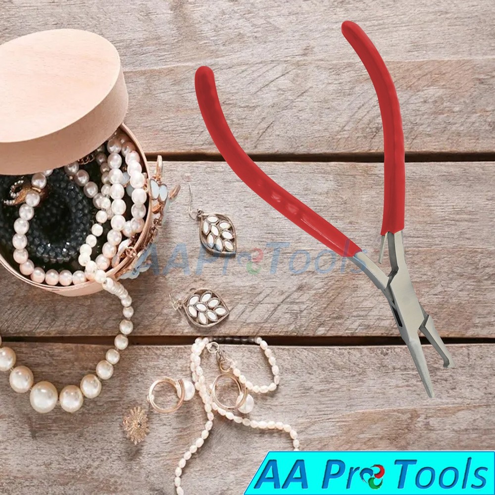 AA Pro: Small Split Ring Plier - Dipped Handle 5 Inch RED Color PVC Handle
