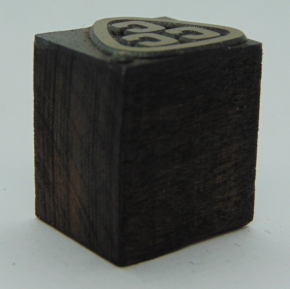 Printing Letterpress Printers Block 3 Letter C's Initials Logo