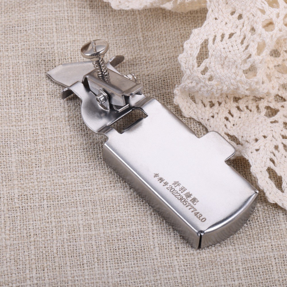 Metal Magnetic Seam Guide Silver Multiple Functions Sewing Machine Tool 11*3.2cm