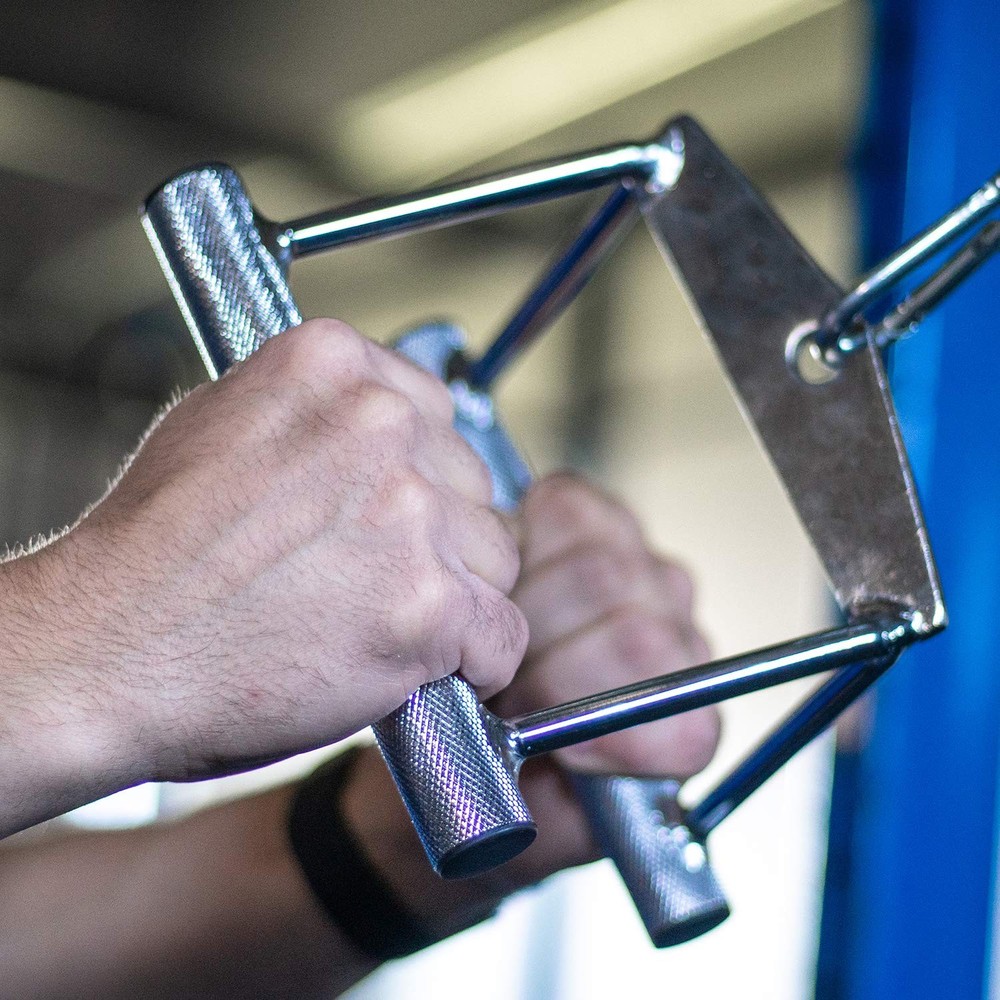 Double D Handle Cable Attachment – Home Gym Accessory for Cable Machine, Clos...