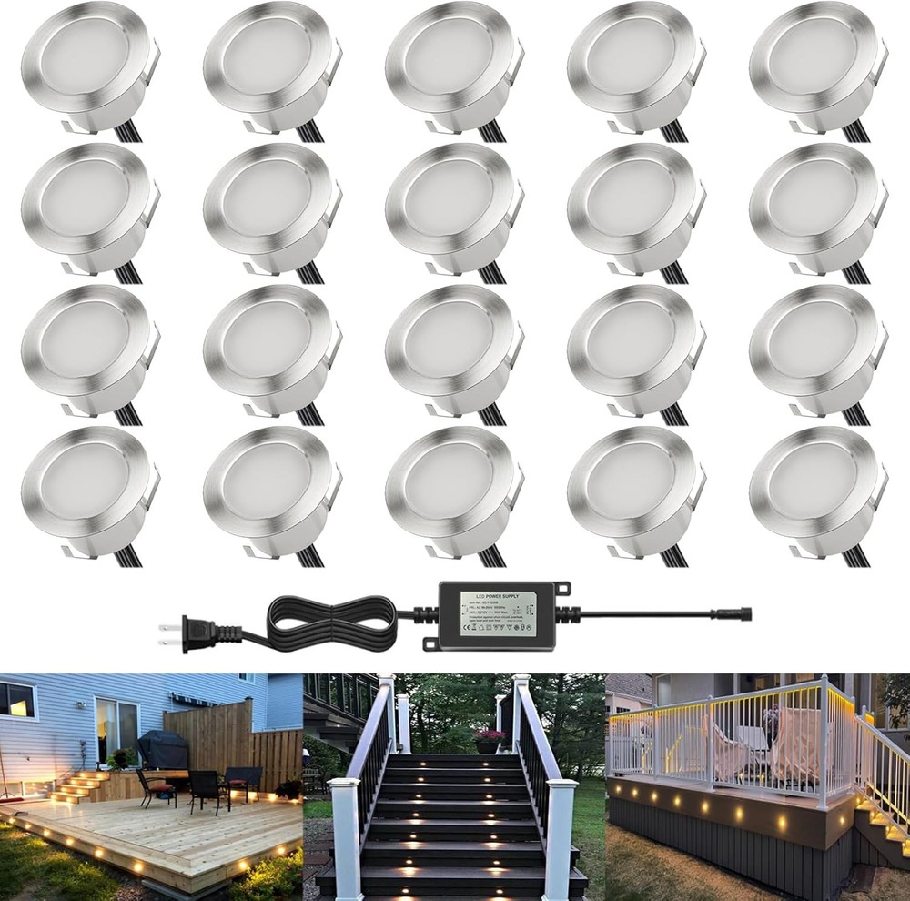 Low Voltage Outdoor Deck Lights 20 Pack Warm White