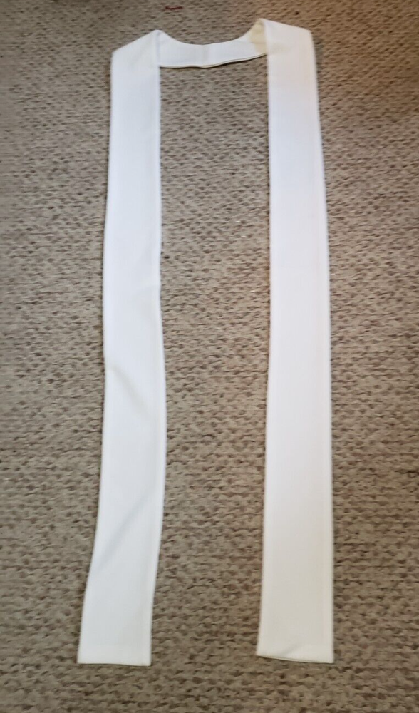 6 CLERGY PREACHING STOLES PLAIN WHITE 3