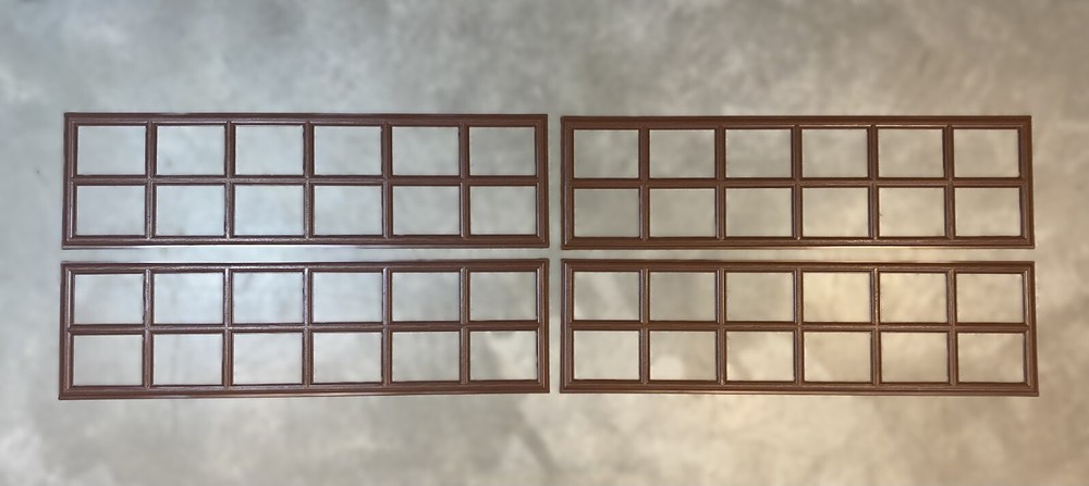 4 Amarr Stockton Replacement Inserts for Long Panel Amarr Garage Doors Walnut